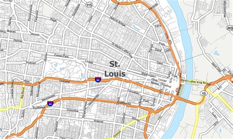 Map Of St Louis Area State Coastal Towns Map