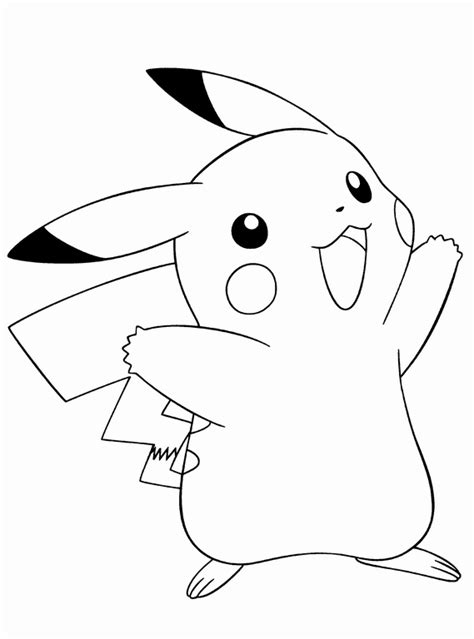 Dibujo Para Imprimir Y Colorear De Pikachu El Pokemon De Ash