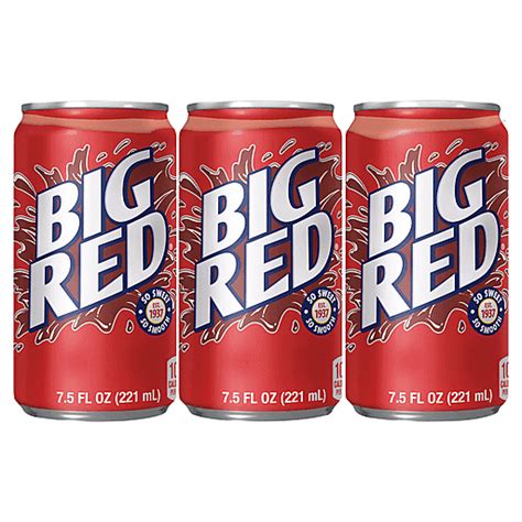 Big Red Soda 75 Fl Oz Mini Cans 6 Pack Soda And Mixers Edwards