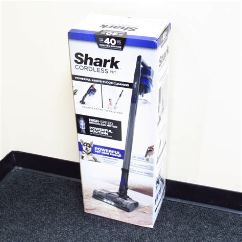 Shark Ix141 Pet Cordless Stick Vacuum Cleaner Gray Blue