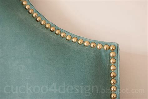 Diy Fabric Headboard With Nailhead Trim Cuckoo4design