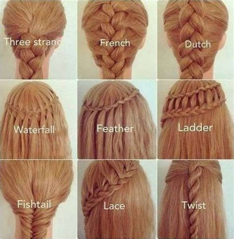 We've included the simplest and most popular types of braids with pictures to help you diy them without help. Different Styles of Braids