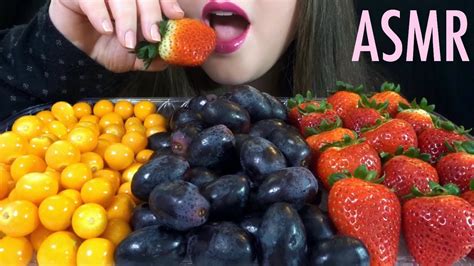 Healthy Eating Asmr Fruit Platter Extremely Satisfying Crunchy And Juicy Eating Sounds Youtube