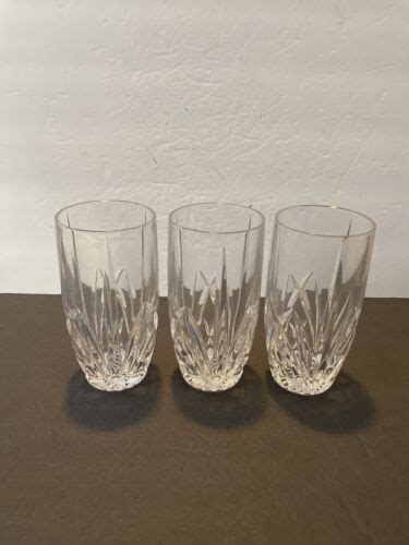vintage marquis by waterford 3 highball glasses brookside ebay