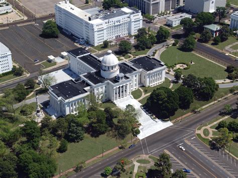 Montgomery Alabama State Capitol Building Aerial View