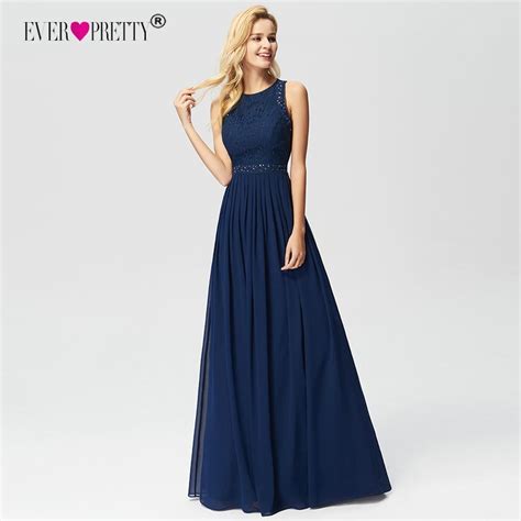 Navy Blue Prom Dresses Ever Pretty A Line Sleeveless Chiffon Beading