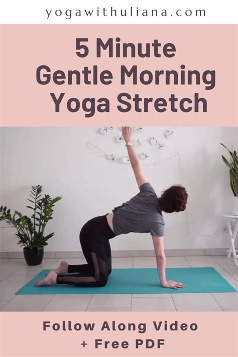 Gentle Morning Yoga Stretch Printable Video Morning Yoga Gentle