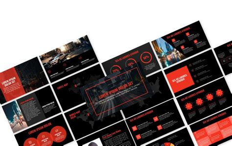 Oslo Professional Dark Red Free Powerpoint Template Slides Gallery