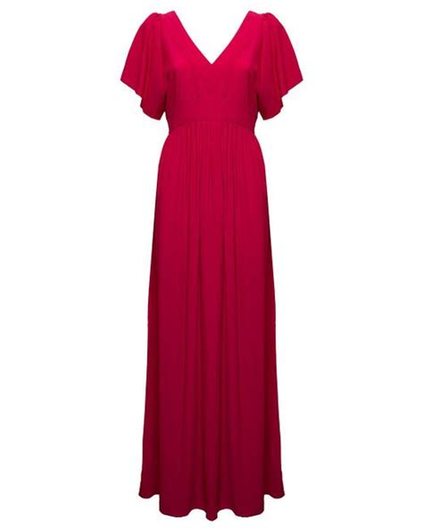 Momon Womans Silk Blend Long Dress In Pink Lyst