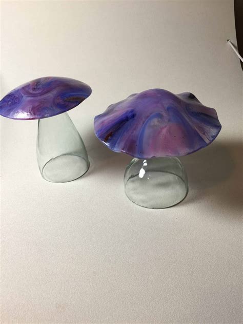 Custom Fused Glass Mushrooms Elegant Fused Glass By Karen