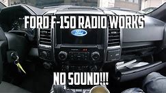 Ford F150 Radio Works - No Sound/Audio - How to Fix