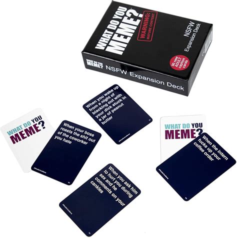 What Do You Meme Game Nsfw Edition Adult Party Card Games Hmv Store