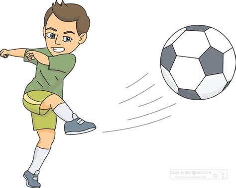 Soccer Clipart Soccer Player Kicking The Soccer Ball Clipart 568