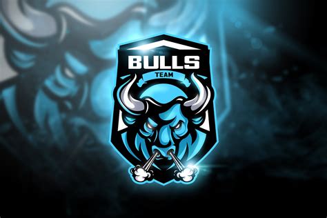 A virtual museum of sports logos, uniforms and historical items. Bulls Team - Mascot & Esport Logo ~ Logo Templates ...