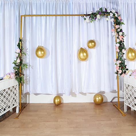 75 Ft Gold Metal Wedding Arch Photo Booth Backdrop Stand 100 Lbs