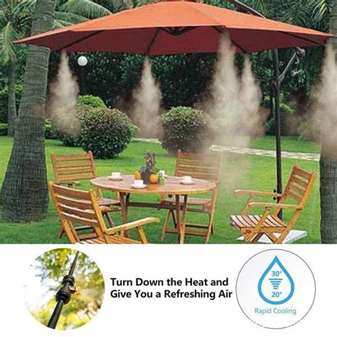 Water Misting Cooling System Kit Garden Irrigation Water Mister Nozzles Set Summer Greenhouse