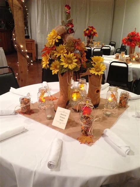 Western Wedding Centerpieces Ideas Cowboy Boot Centerpieces, Western