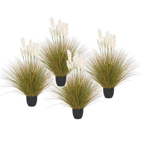 Soga 4x 137cm Artificial Indoor Potted Reed Bulrush Grass Tree Fake Pl