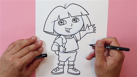 Cómo dibujar Dora La Exploradora Paso a Paso Muy Fácil Dibuja Fácil