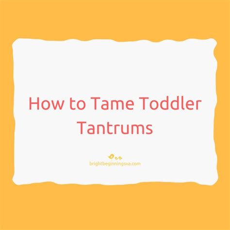 5 Ways To Tame A Toddler Tantrum Bright Beginnings Preschool