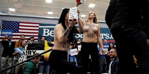 Topless Protesters At Bernie Sanders Rally Discussions