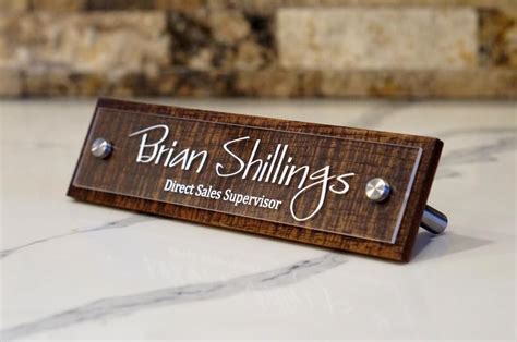 Desk Name Plate Rustic Custom Office Name Sign Personalized Etsy