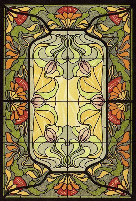 Masterpieces Of Art Nouveau Stained Glass Design 91 Motifs In Full