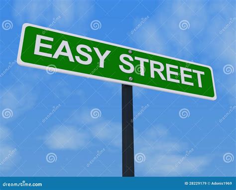 Easy Street Road Sign Stock Illustration Illustration Of Easy 28229179
