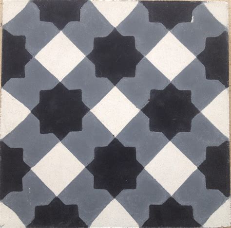 Marrakech Grey Black Encaustic Tile