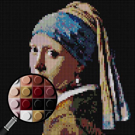 Custom Pixel Art Mosaic From Photo 20×20 Inch 51×51 Cm
