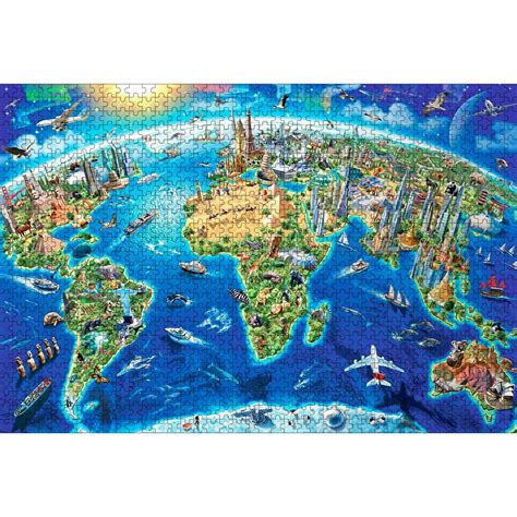 ジグソーパズル 世界地図 1000ピース 50×75cm ジグソーパズル通販専門店【jpuzz】