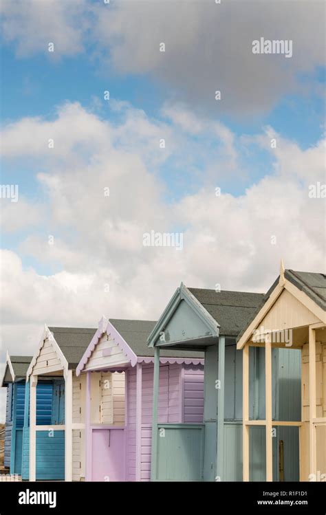 Beach Huts At Brightlingsea Essex Stock Photo Alamy