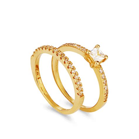22ct Indian Gold Engagement Rings £35500 Sku32518 32519