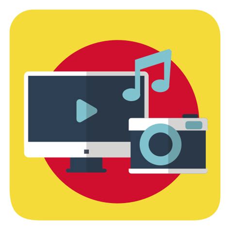 Multimedia Sound Camera Media Icon In Business Concept Icons
