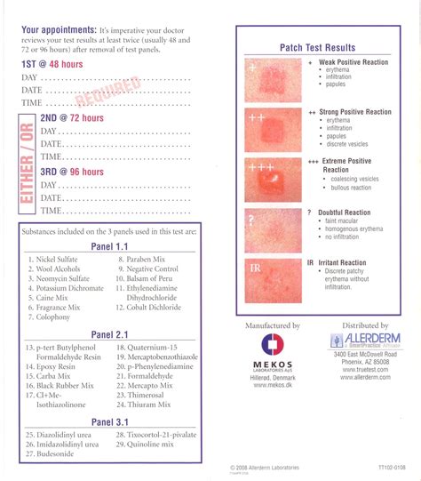 Patch Test Type 4 Hypersensitivity Confirmatory For Allergic Contact