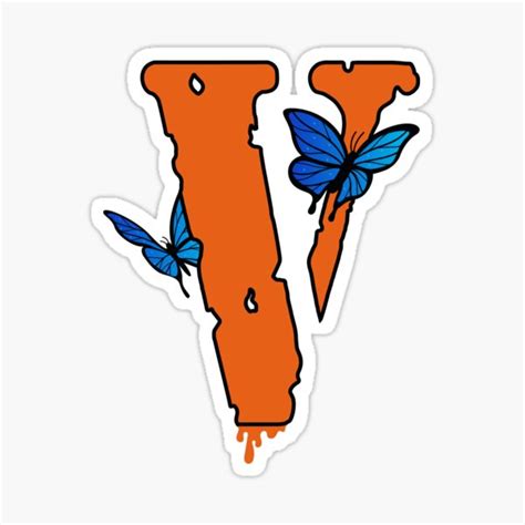 Juice Wrld X Vlone Butterfly Sticker For Sale By Lachheb Redbubble