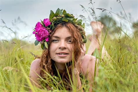 Pretty Girl In The Grass Stock Image Image Of Field 98676821