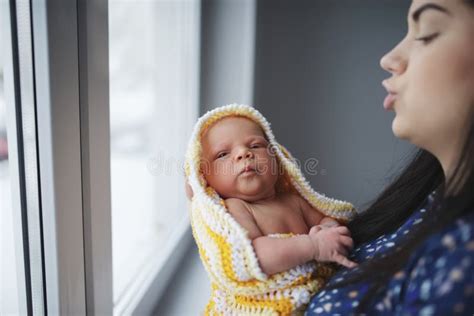 Young Mother With Newborn Baby Stock Image Image Of Newborn