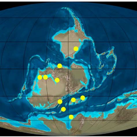 Palaeogeographic Distribution Of Devonian Pterygotidae Global