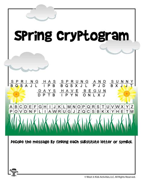 We did not find results for: Spring Cryptogram Word Puzzle for Kids - ANSWER KEY | Woo ...
