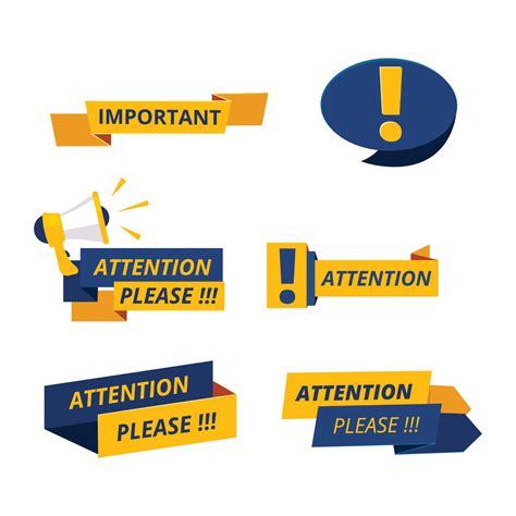 Attention Badges Important Messages Notice Banners Announcement 3073425