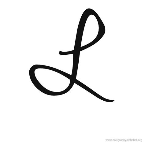 The Letter L In Calligraphy Letter Hjw