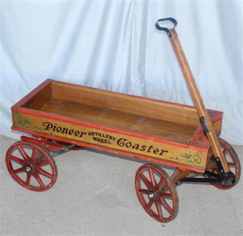 Bargain Johns Antiques Antique Pioneer Coaster Wagon With Wood Spoke
