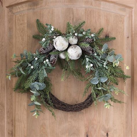 Birch And Pine Cone Christmas Wreath From Kirklands Christmas