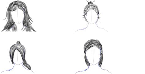 How To Draw A High Ponytail Front View