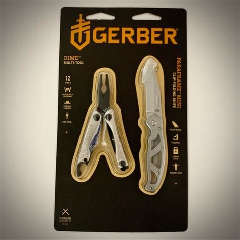Gerber Accessories Gerber Knife Set Dime Multitool Paraframe Mini