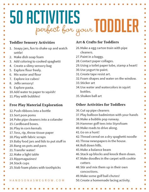 50 Simple Activities For Toddlers To Try At Home