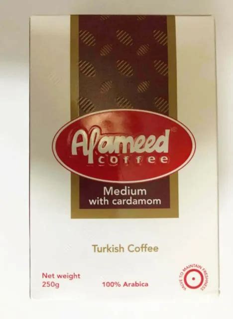 GROUND TURKISH COFFEE Al Ameed Roasted Medium With Cardamom 250 G 35