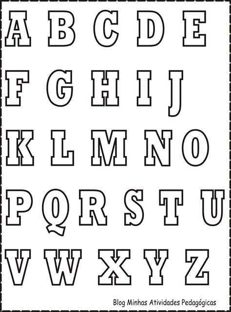 Letras Do Alfabeto Para Imprimir Recortar Colorir Modelos