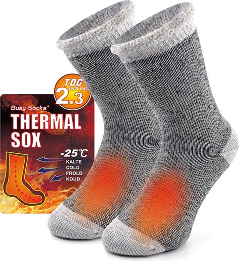 Winter Warm Thermal Socks For Men Women Busy Socks Extra Thick Insulated Boot Heated Crew Socks